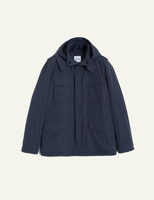 ASPESI FIELD JACKET MINI FIELD VENTO IN NYLON NAVY