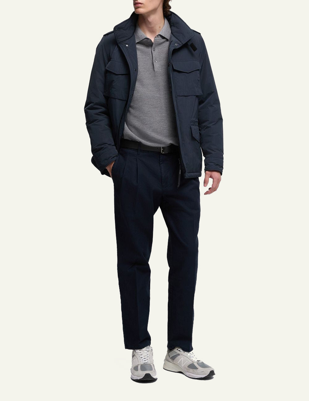 ASPESI FIELD JACKET MINI FIELD VENTO IN NYLON NAVY