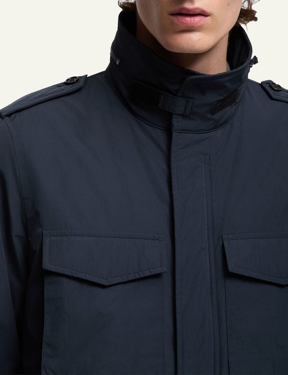 ASPESI FIELD JACKET MINI FIELD VENTO IN NYLON NAVY