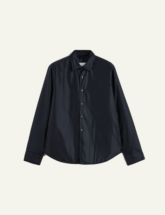ASPESI WATER-REPELLENT NYLON JACKET-SHIRT BLACK