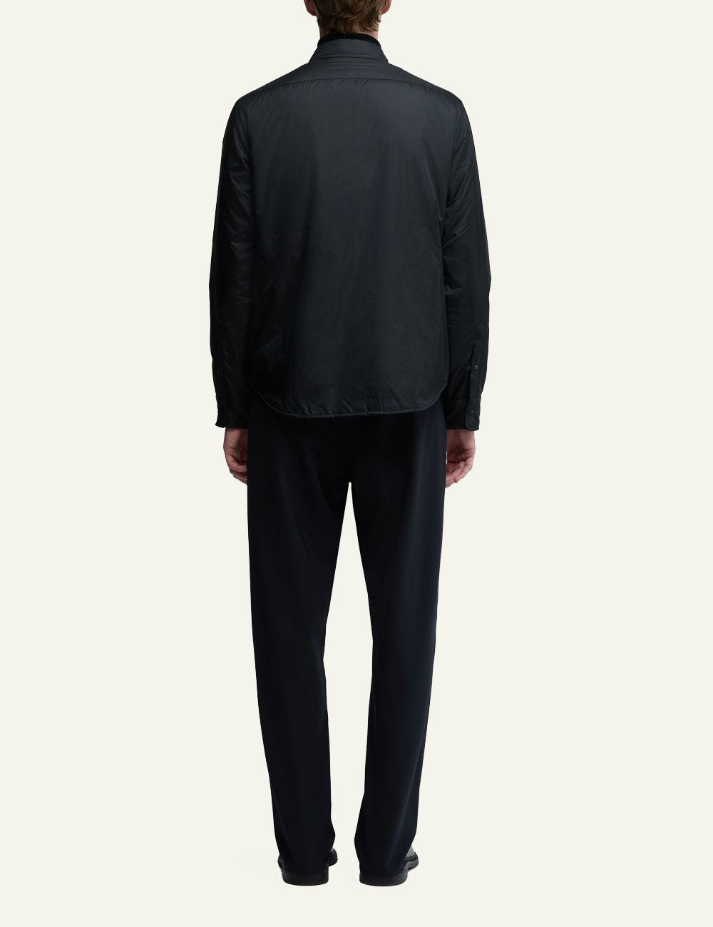 ASPESI WATER-REPELLENT NYLON JACKET-SHIRT BLACK