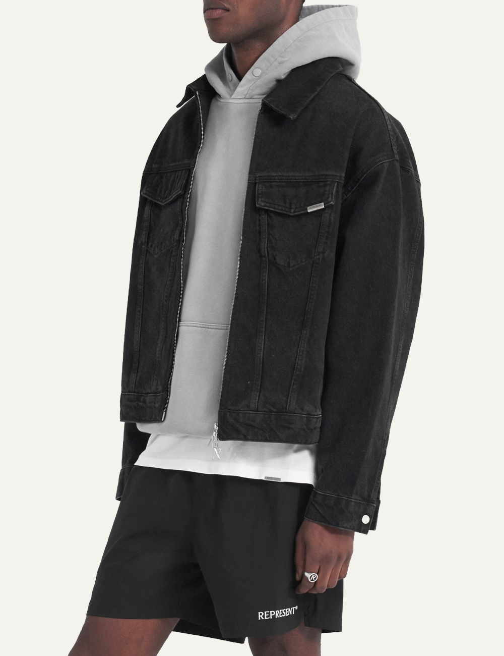 REPRESENT R4 DENIM JACKET BLACK