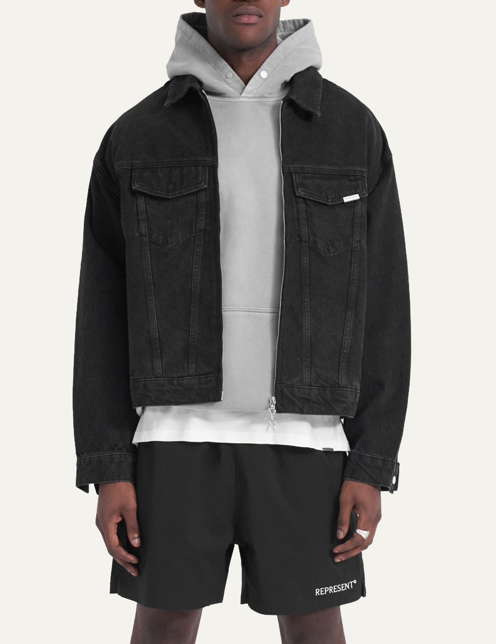 REPRESENT R4 DENIM JACKET BLACK