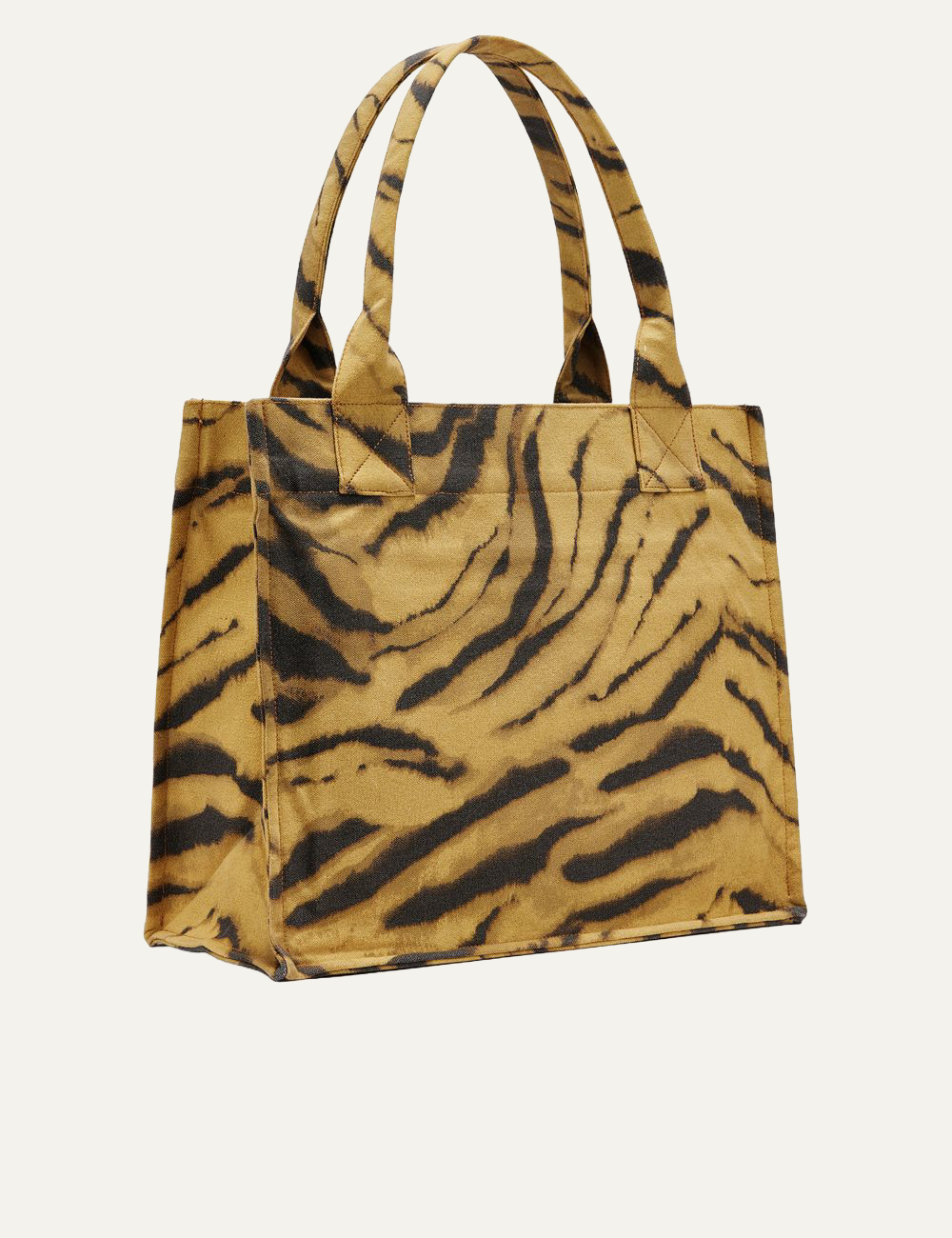 ganni large easy shopper print zebra side view