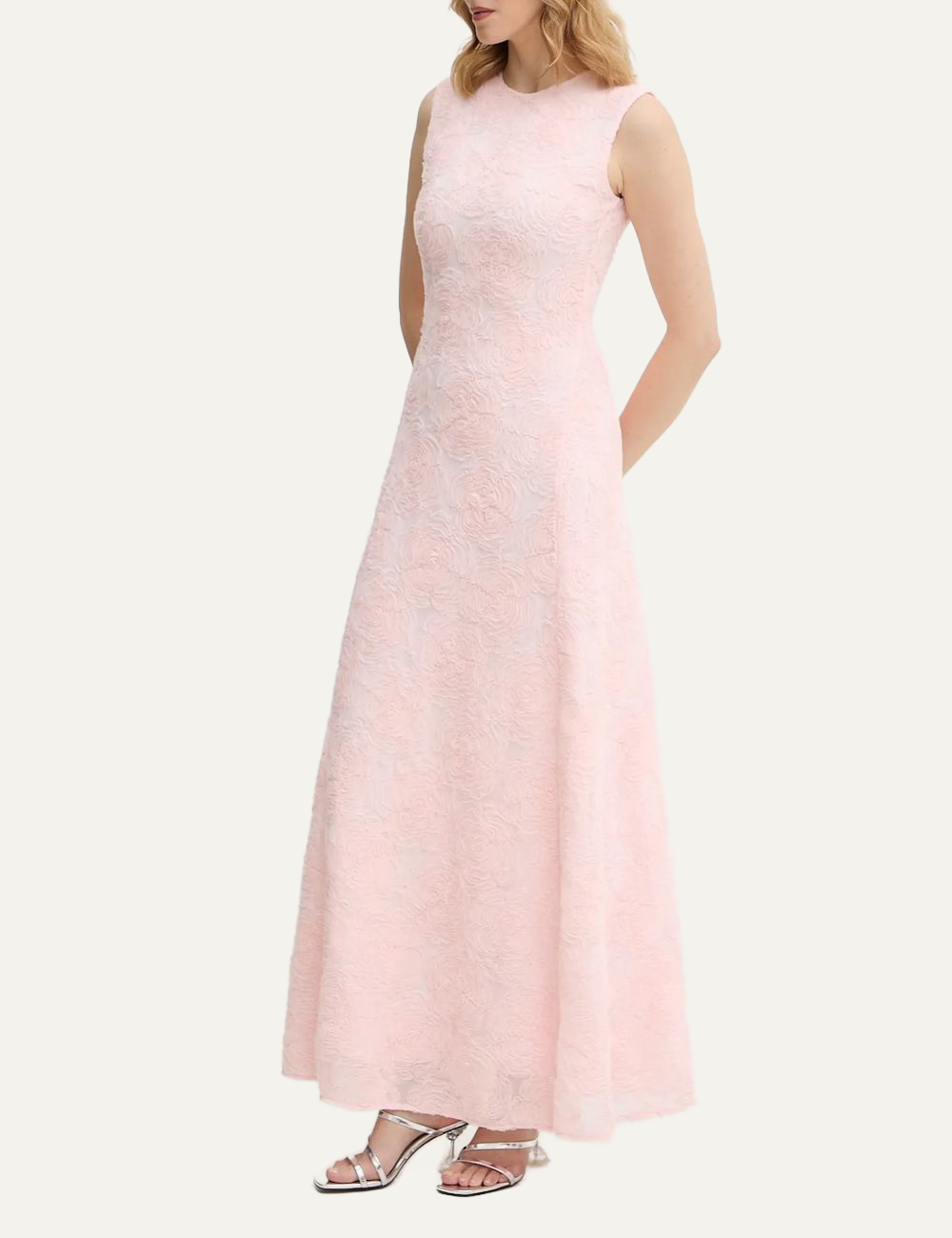 ROTATE MESH MAXI DRESS