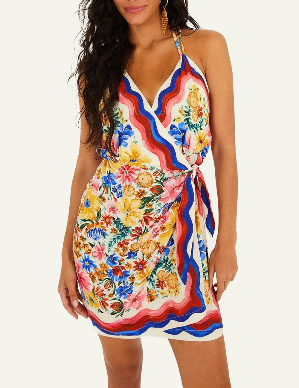 FARM Rio Floral Mini Dress Multicolor Front View