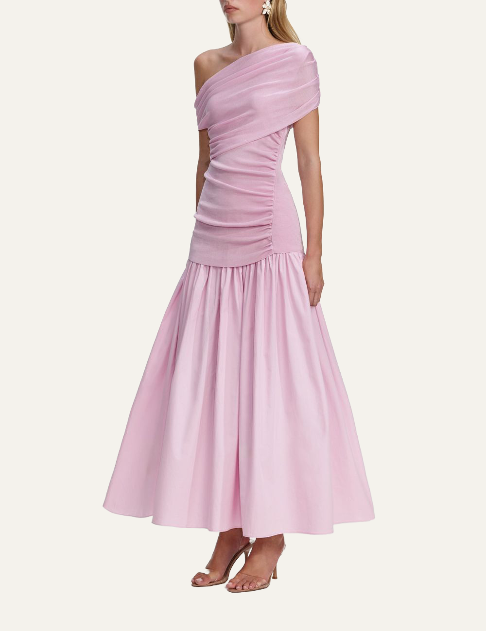 SELF-PORTRAIT KNIT MIDI DRESS PINK