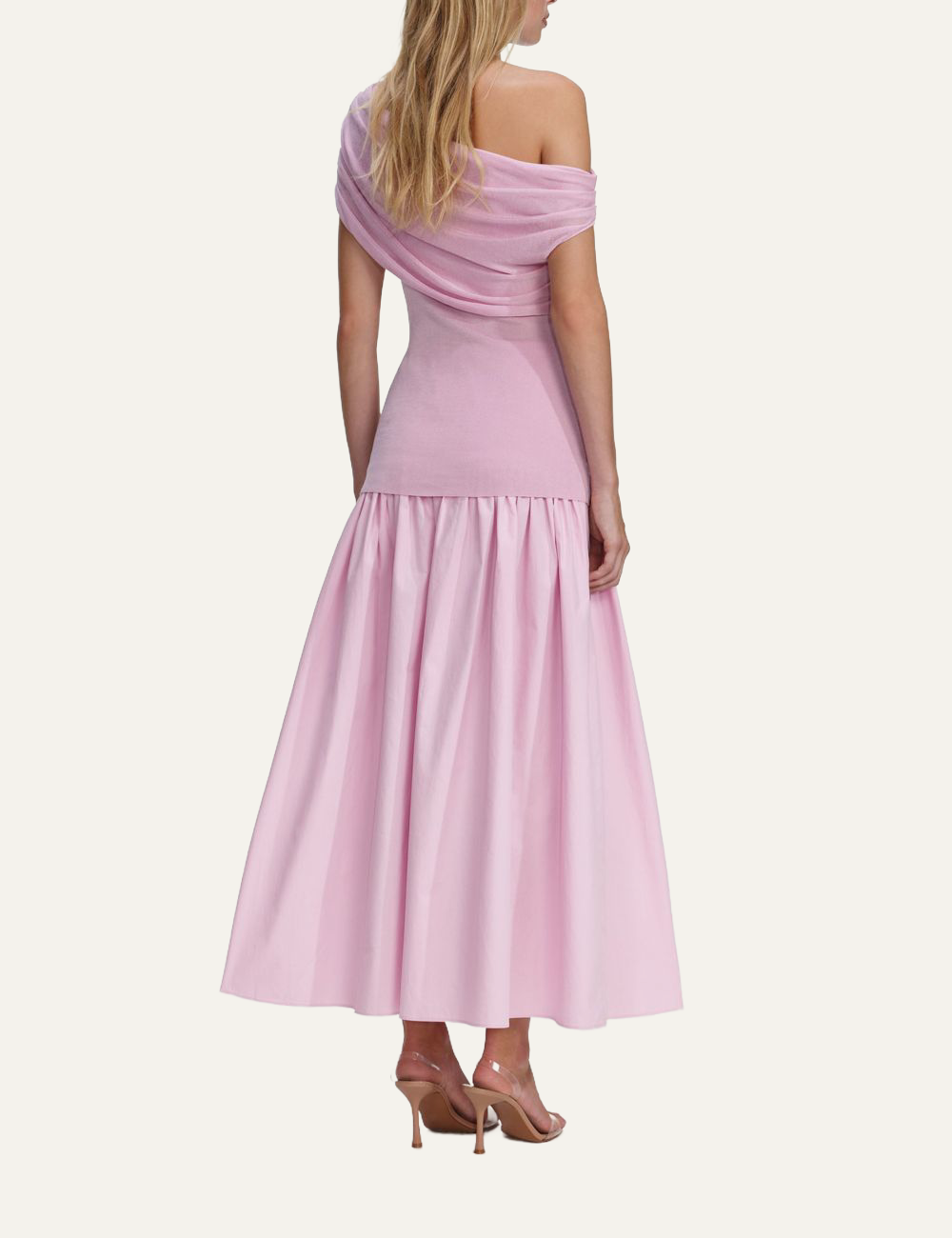 SELF-PORTRAIT KNIT MIDI DRESS PINK