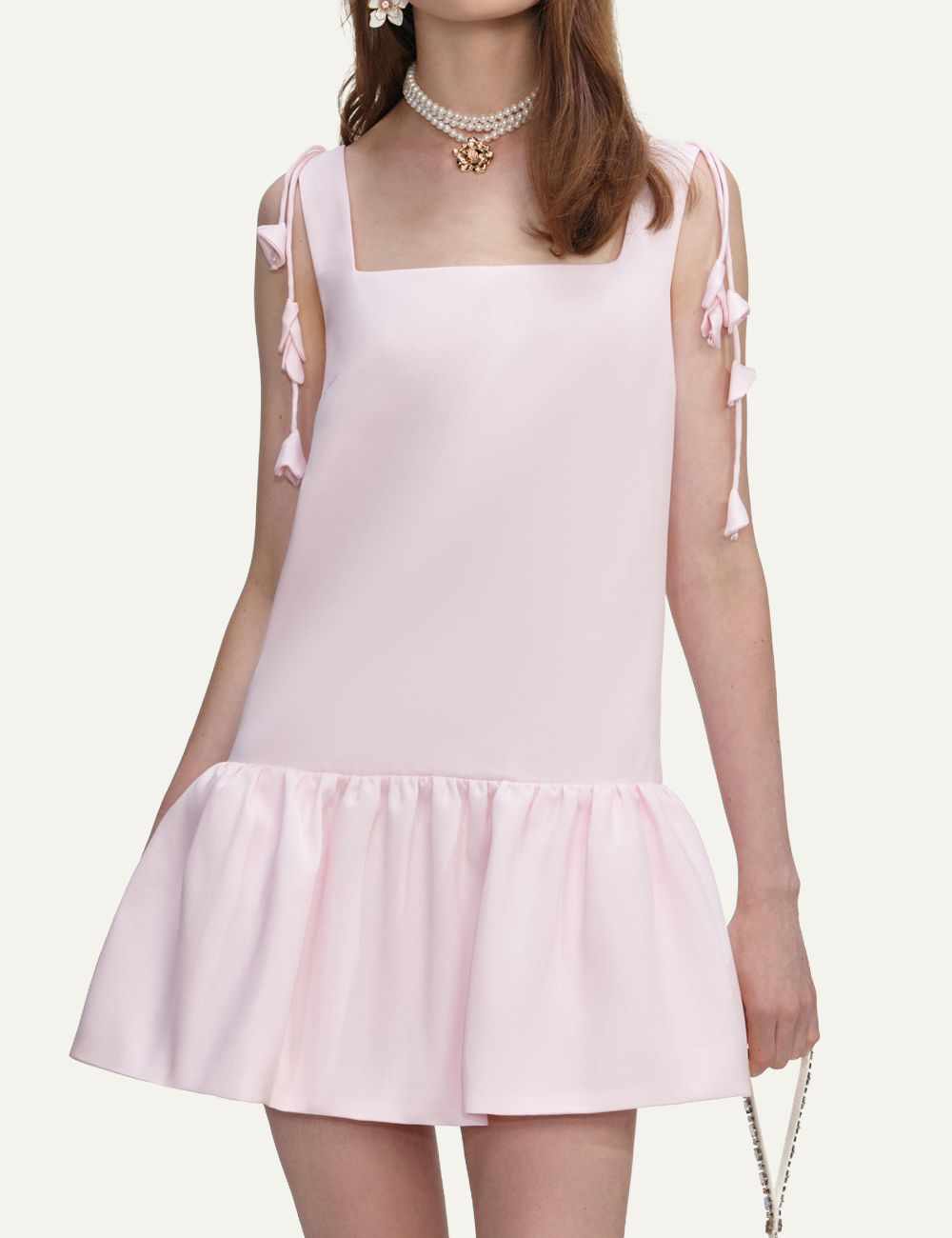 SELF-PORTRAIT TAFFETA DRESS PINK