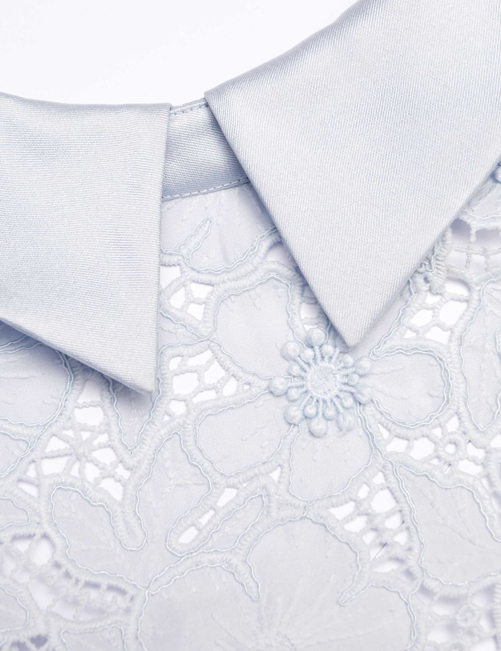 SELF-PORTRAIT LACE MINI DRESS BLUE