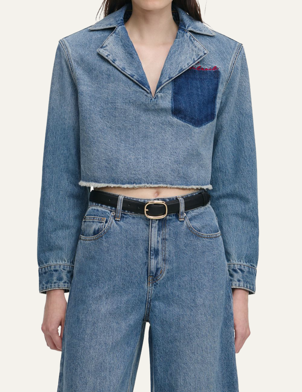 SELF-PORTRAIT LEG JEANS BLUE