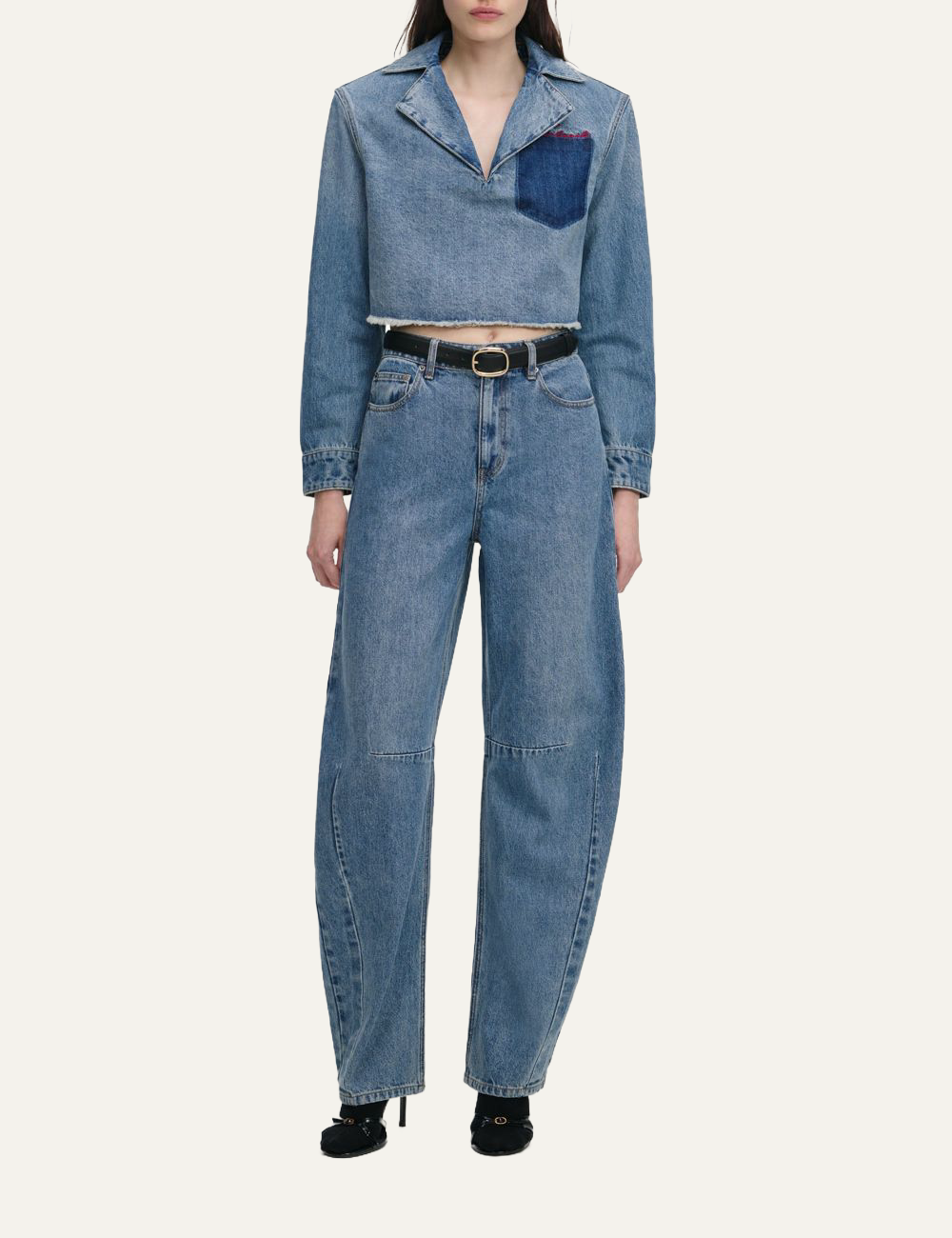 SELF-PORTRAIT LEG JEANS BLUE