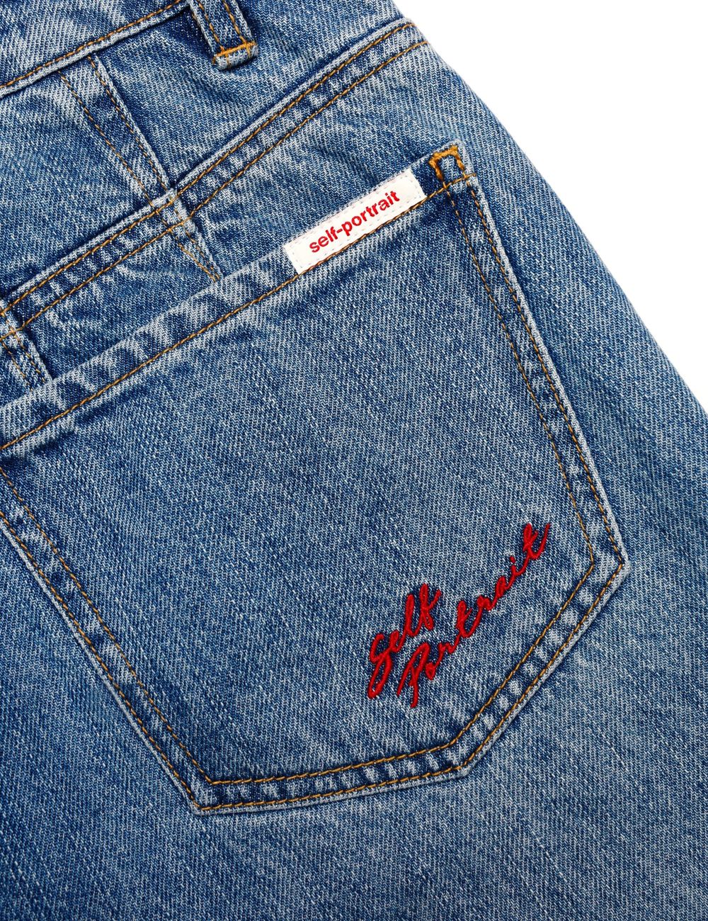 SELF-PORTRAIT LEG JEANS BLUE