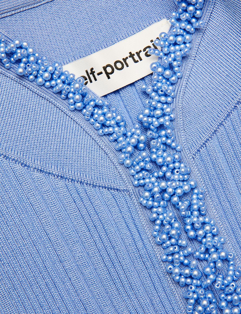 SELF-PORTRAIT MINI DRESS BLUE