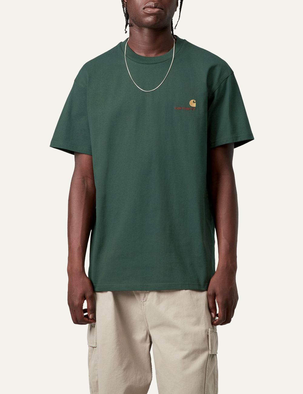 CARHARTT WIP S/S AMERICAN SCRIPT T-SHIRT KALE GREEN