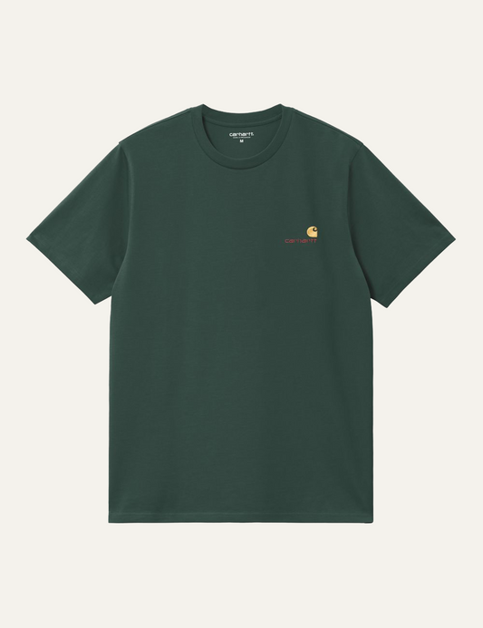 CARHARTT WIP S/S AMERICAN SCRIPT T-SHIRT KALE GREEN