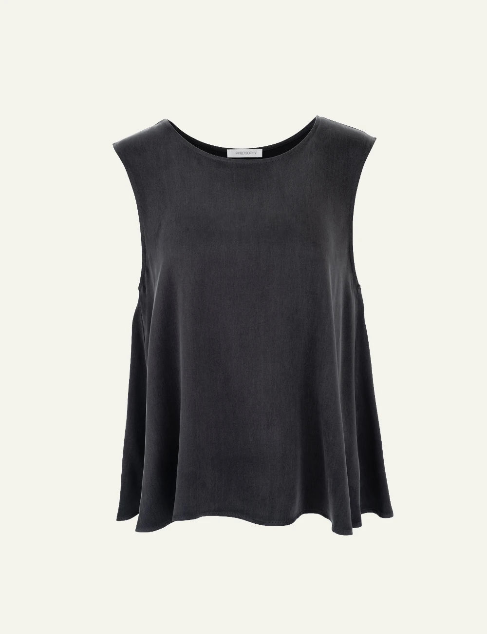 Philosophy women's anthracite cupro viscose sleeveless top