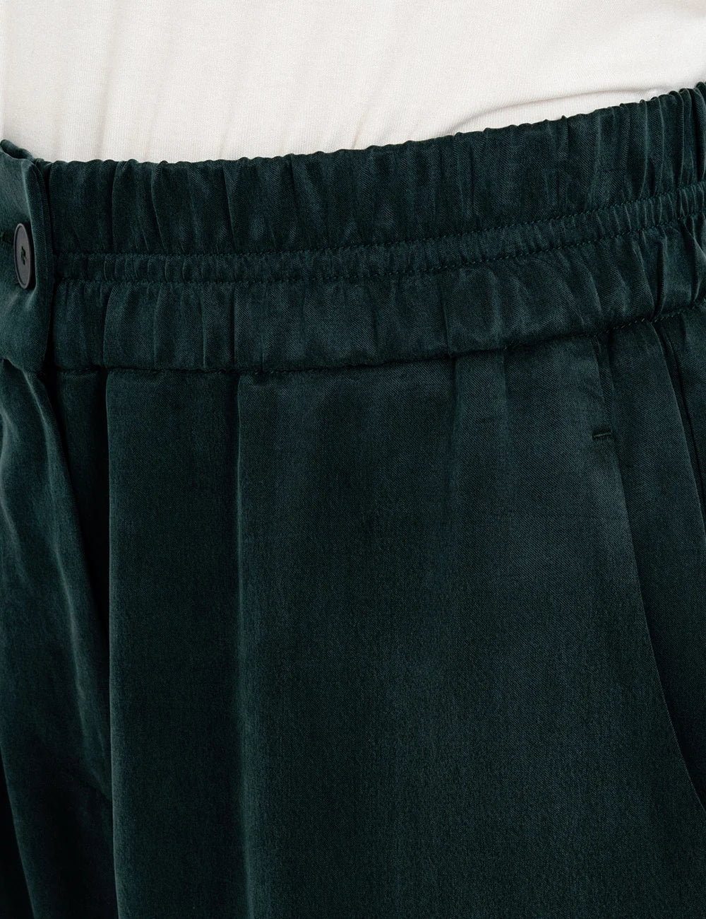 Philosophy green cupro viscose jogger pants for women waist details