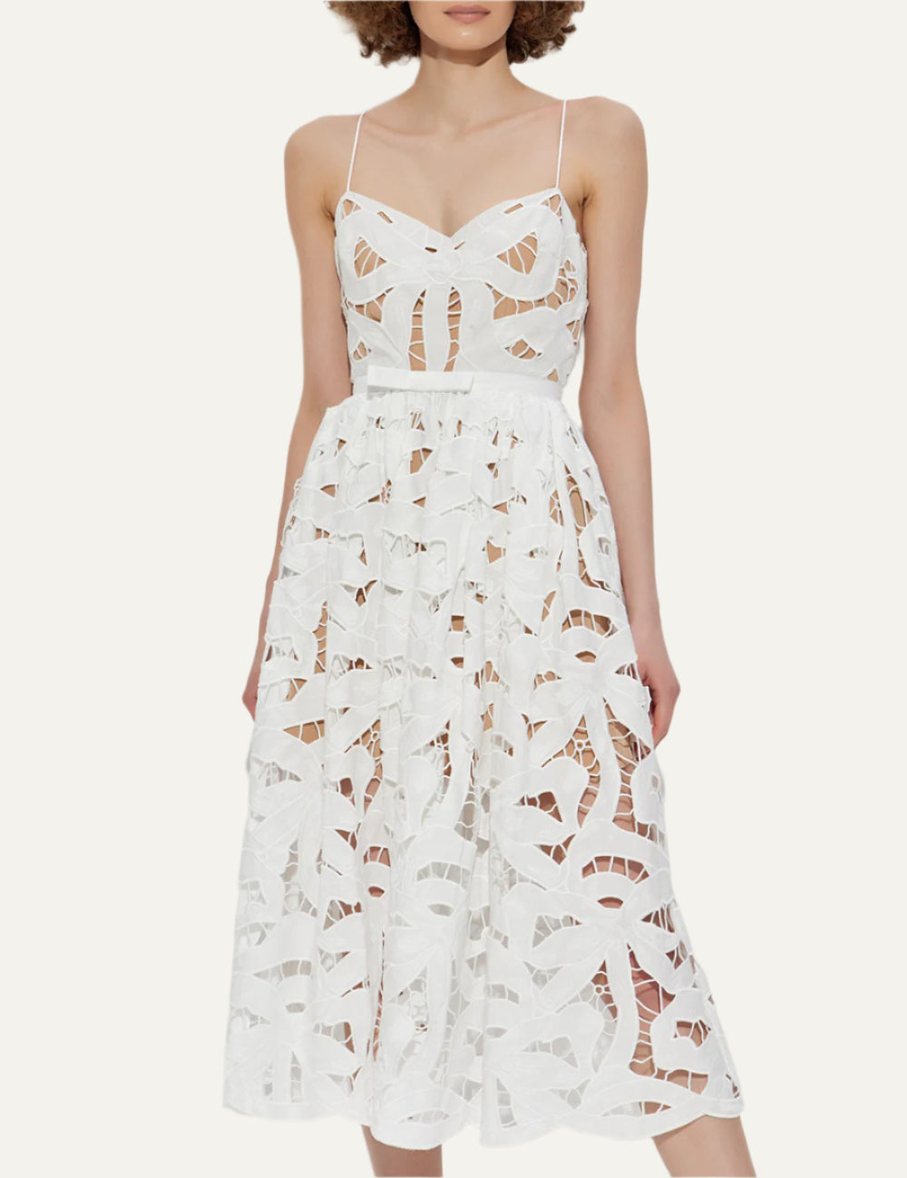 SELF-PORTRAIT EMBR MIDI DRESS