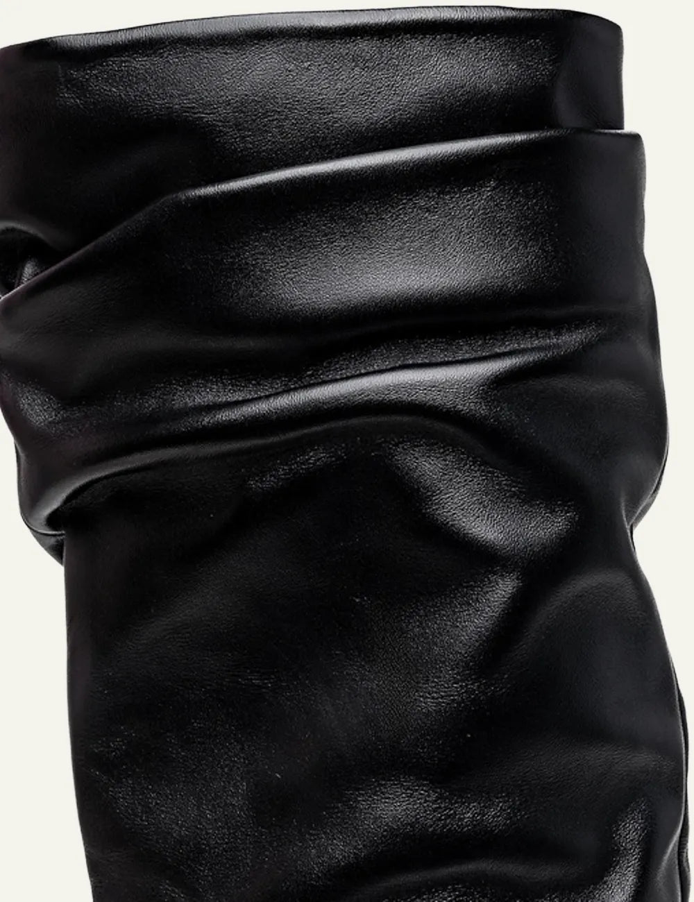 CARRANO BLACK LEATHER SLOUCHY BOOTS
