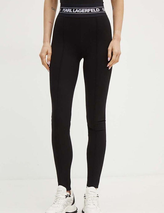 KARL LAGERFELD LOGO ELASTIC PUNTO LEGGINGS KARL LAGERFELD