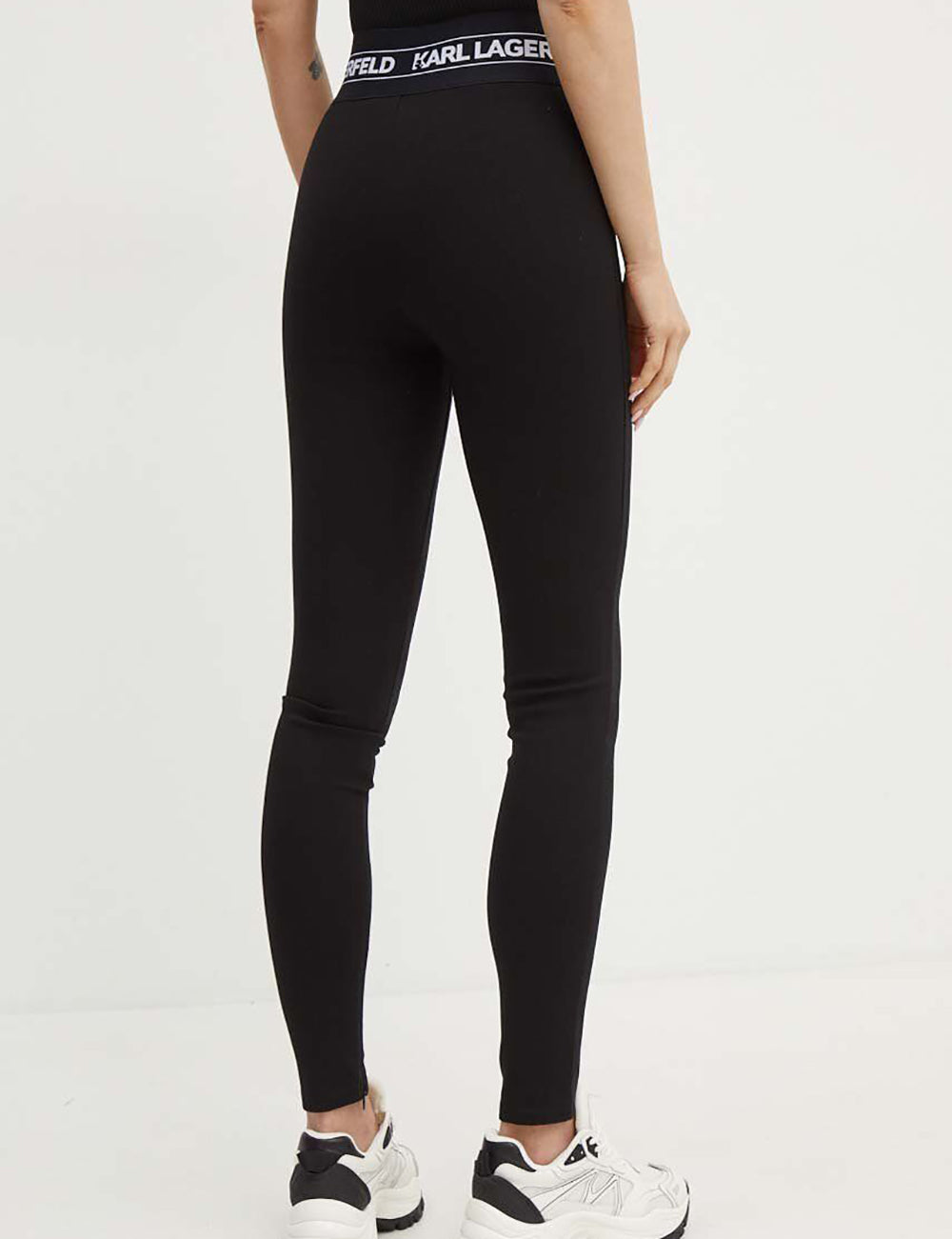 KARL LAGERFELD LOGO ELASTIC PUNTO LEGGINGS KARL LAGERFELD