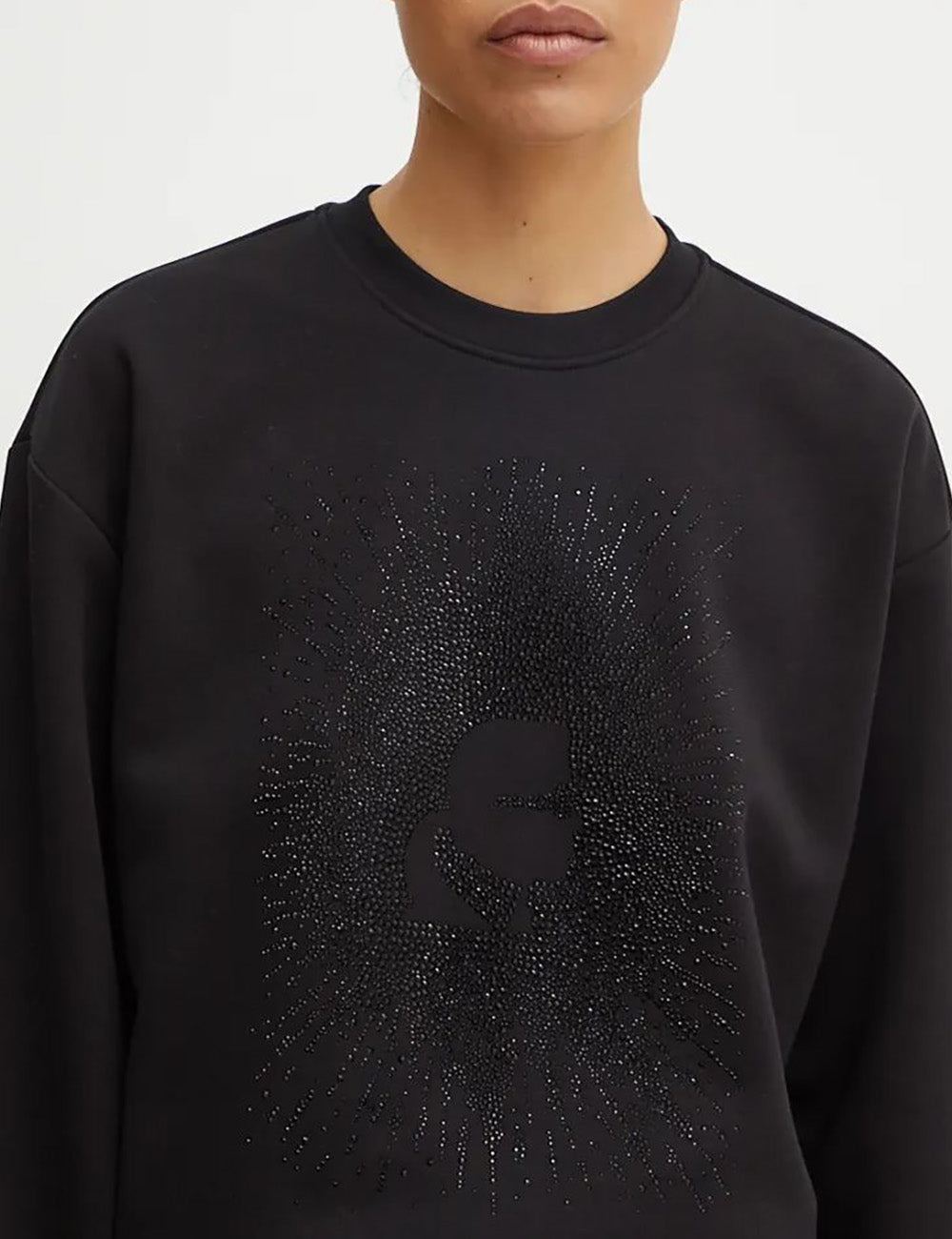 KARL LAGERFELD KAMEO RHINESTONE SWEATSHIRT KARL LAGERFELD