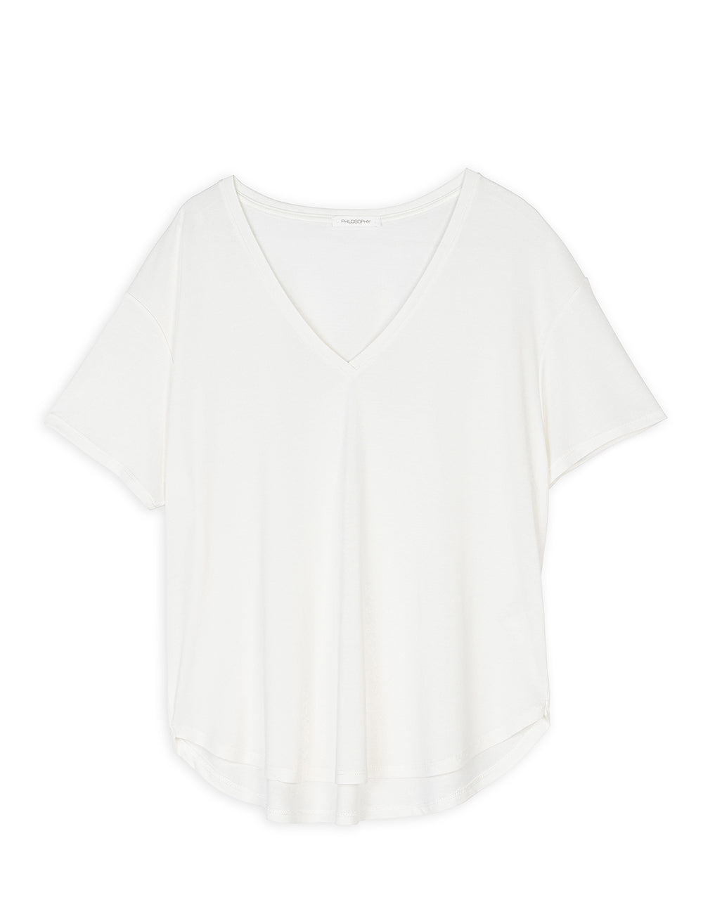 PHILOSOPHY BASIC CUPRO V NECK TOP PHILOSOPHY