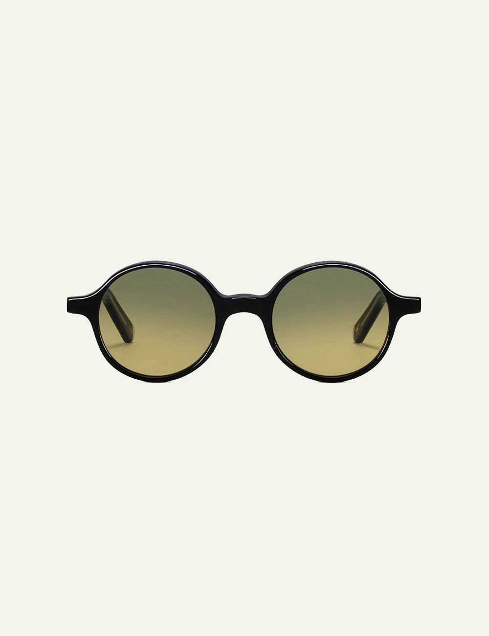 LGR Reunion sunglasses champagne frame green g15 gradient lenses front view