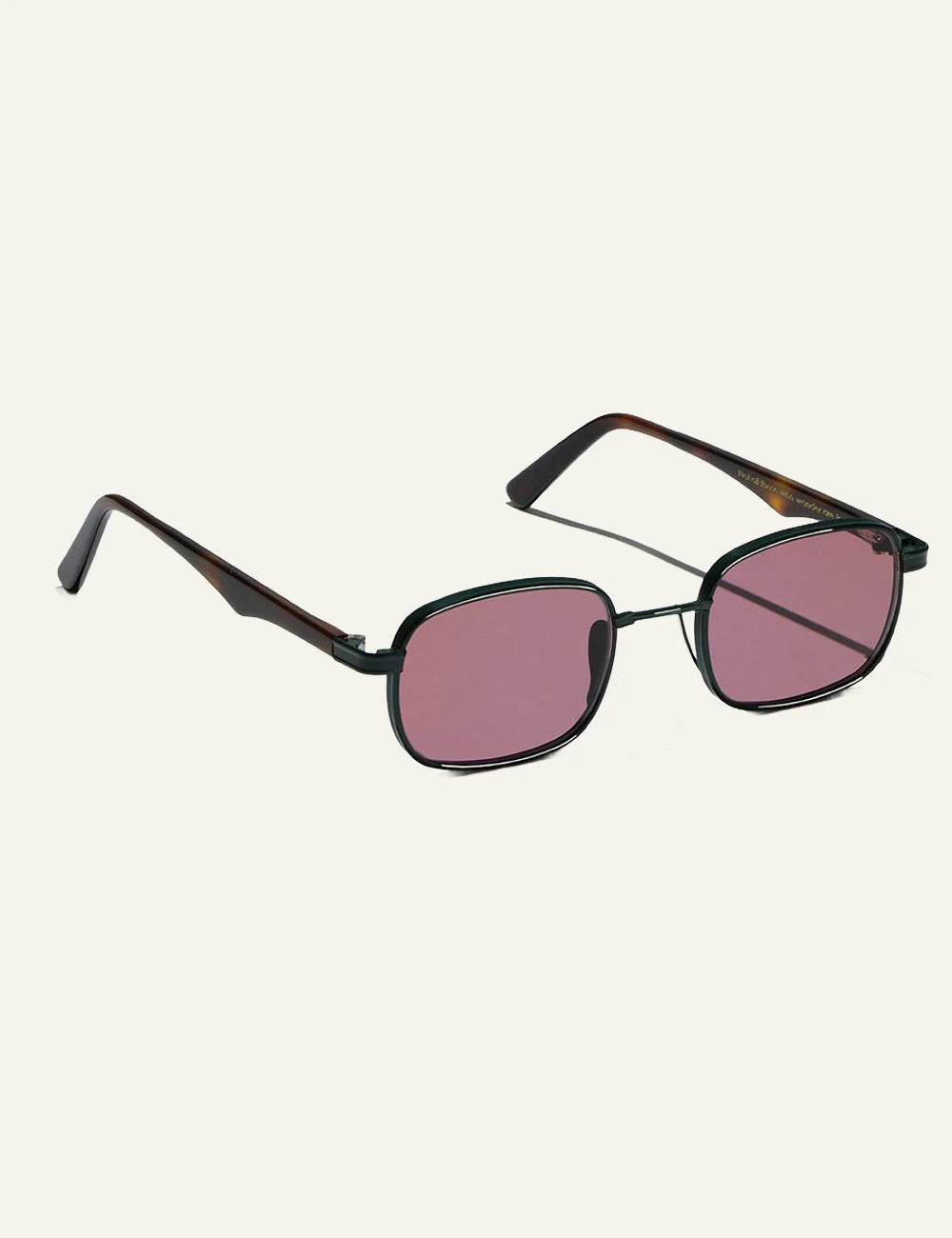 LGR Cactus sunglasses green havana frame vinaccio lenses side view