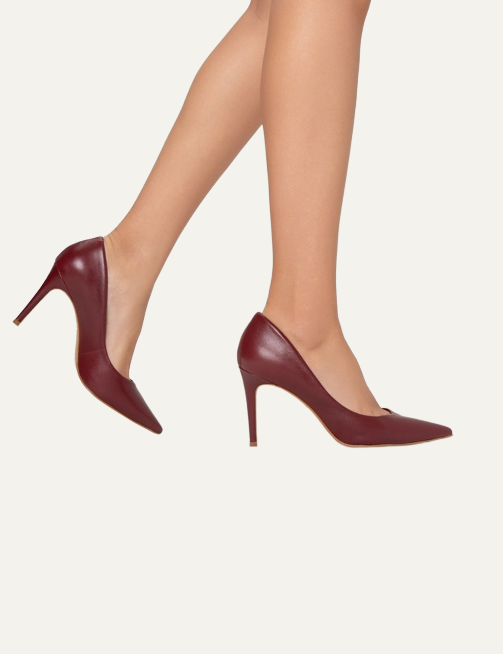 CARRANO MAHOGANY CLASSIC LEATHER HEELS
