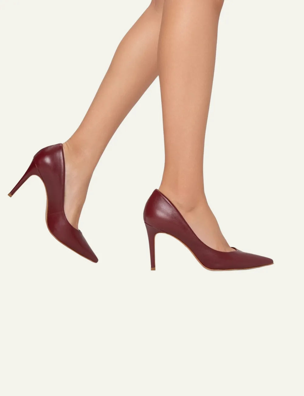 CARRANO MAHOGANY CLASSIC LEATHER HEELS