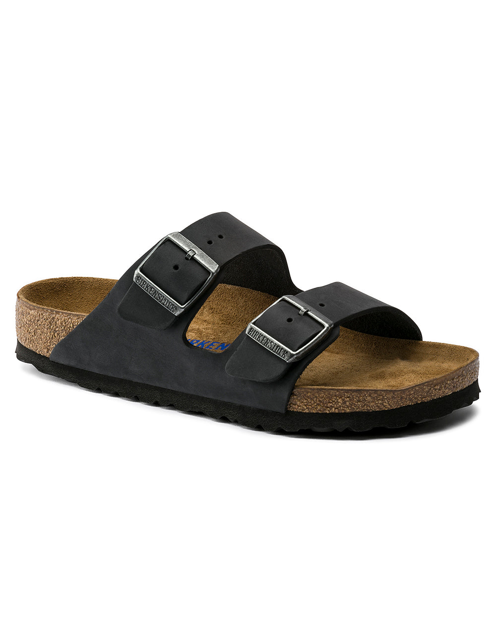 BIRKENSTOCK LEATHER ARIZONA SFB LEOI BLACK BIRKENSTOCK