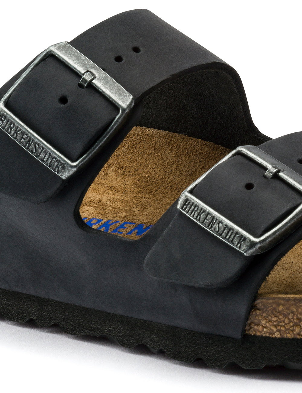 BIRKENSTOCK LEATHER ARIZONA SFB LEOI BLACK BIRKENSTOCK