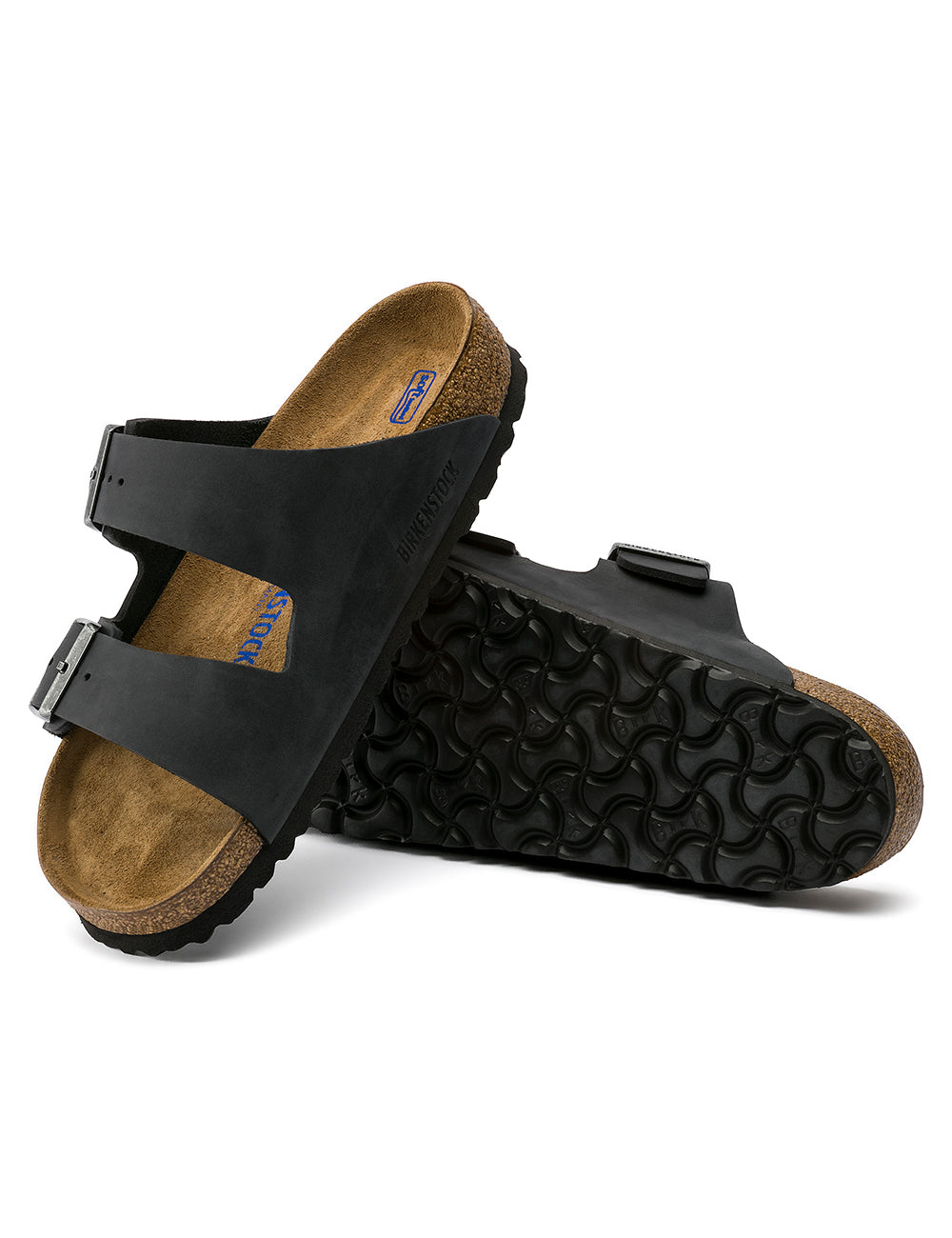 BIRKENSTOCK LEATHER ARIZONA SFB LEOI BLACK BIRKENSTOCK