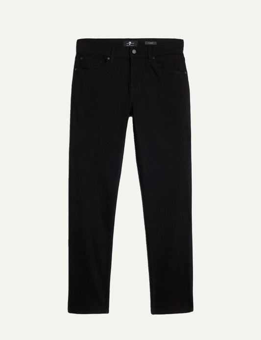 7 For All Mankind men Slimmy black Luxe Performance denim slim straight jeans