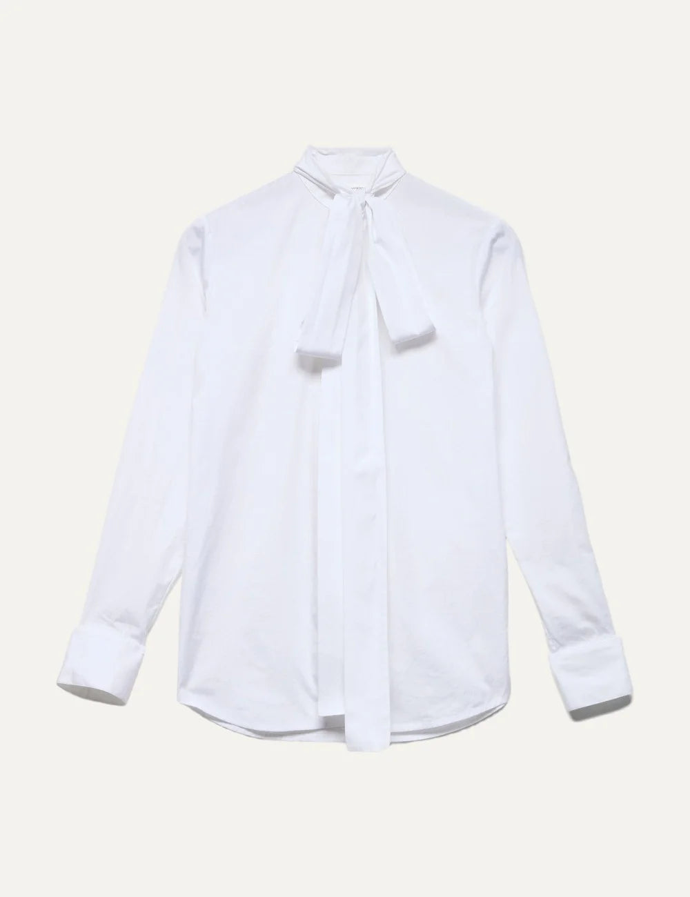 7 For All Mankind women white long sleeve shirt with neck tie detail