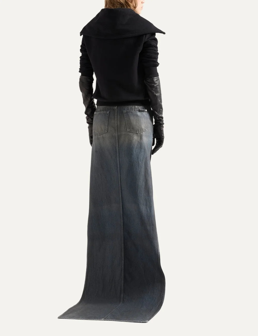 7 For All Mankind women black cropped cotton zip hoodie with high neck and embroidered logo back