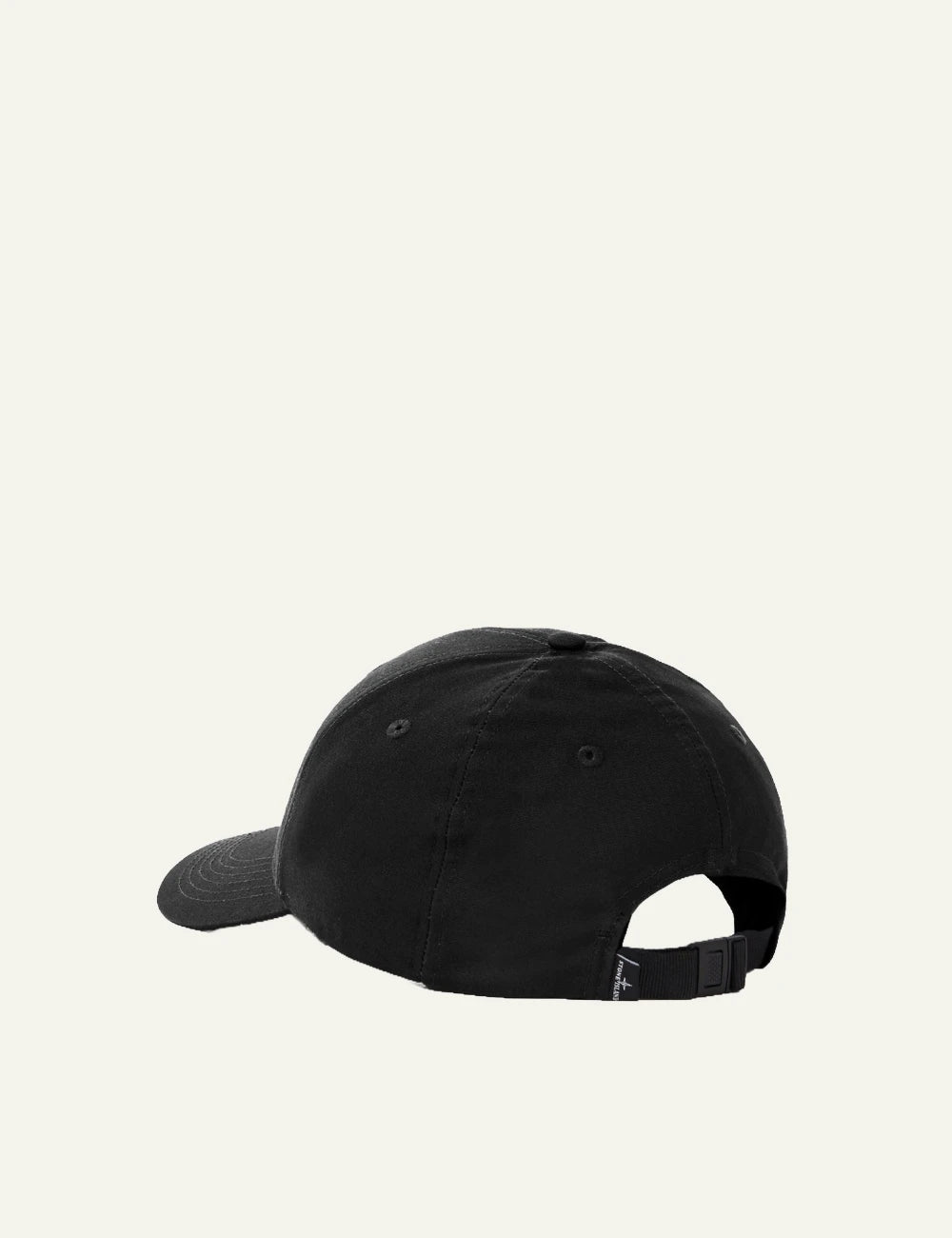 Men's Stone Island black cotton baseball cap with embroidered Compass logo back