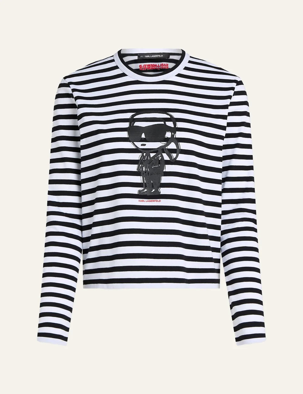 Karl Lagerfeld IKON Blouse striped black white flat lay front