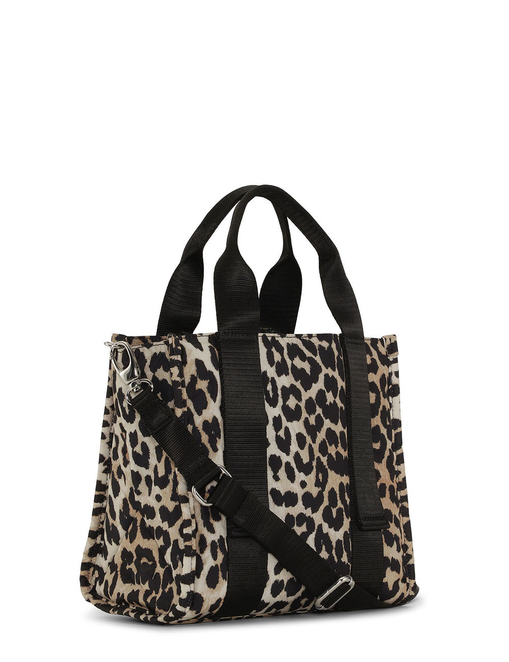 GANNI RECYCLED TECH SMALL TOTE PRINT