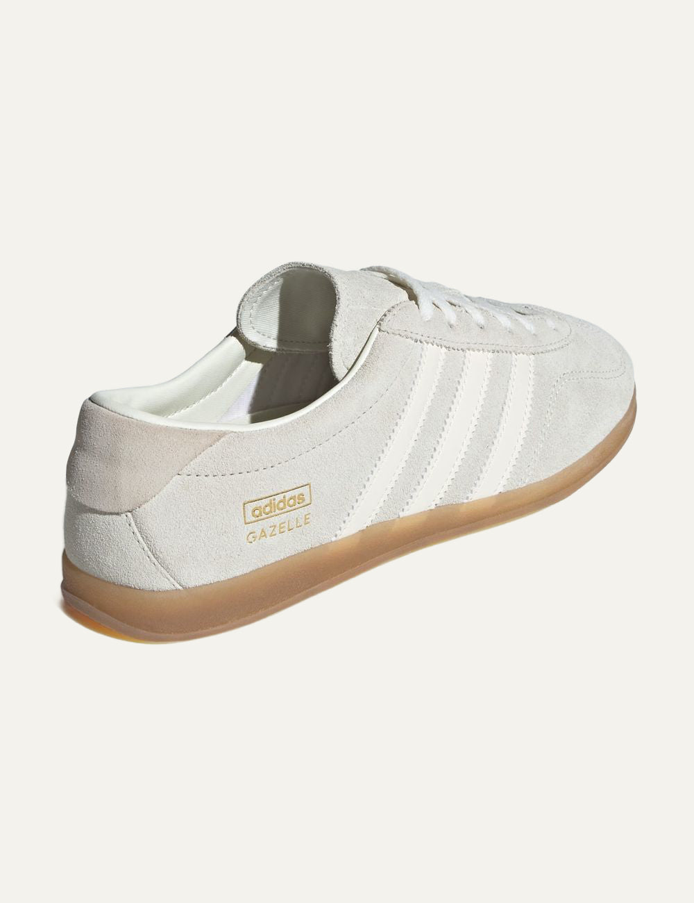 adidas Gazelle Lo Pro beige suede sneakers back view