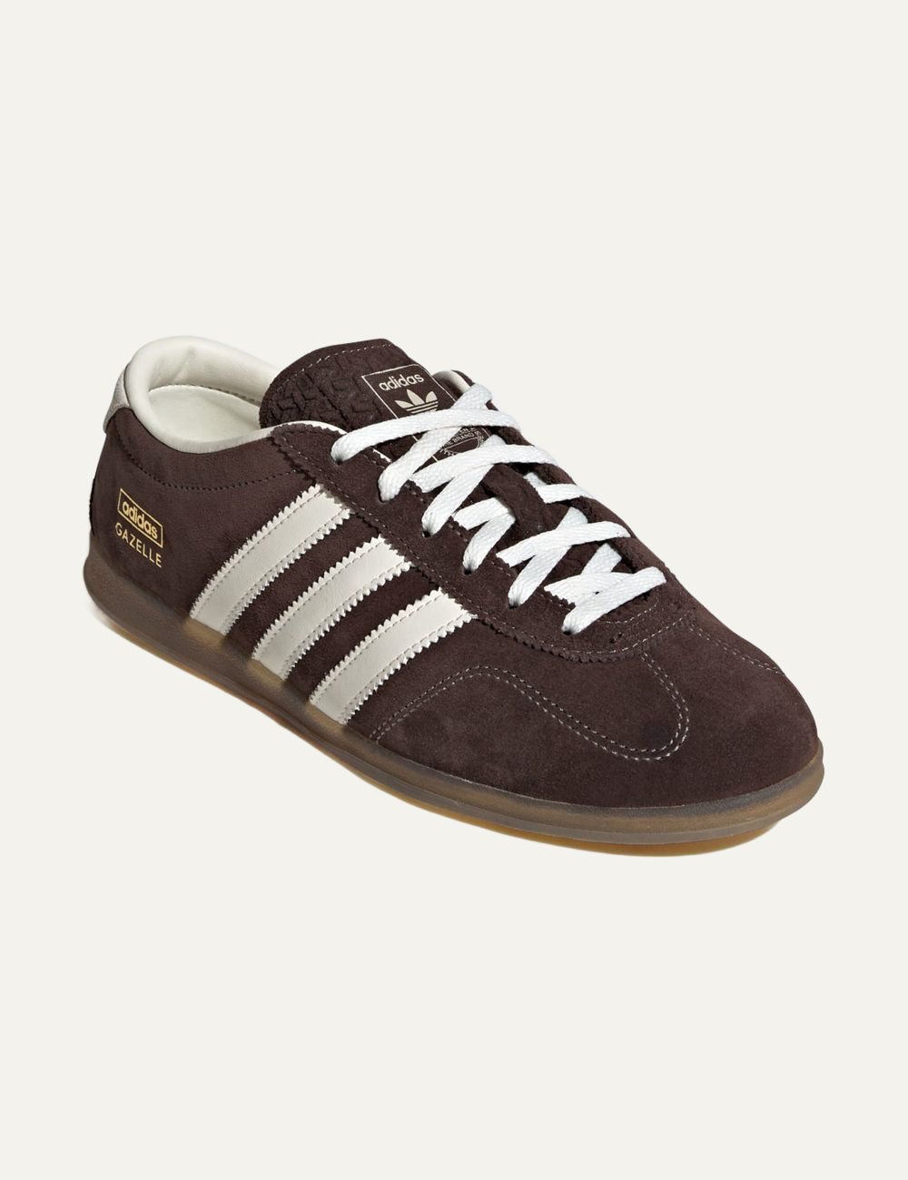 Adidas Gazelle Lo Pro suede low top sneakers brown angled view