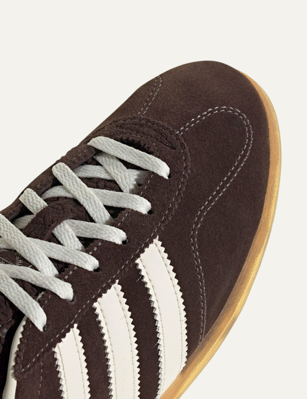 Adidas Gazelle Lo Pro brown toe detail suede