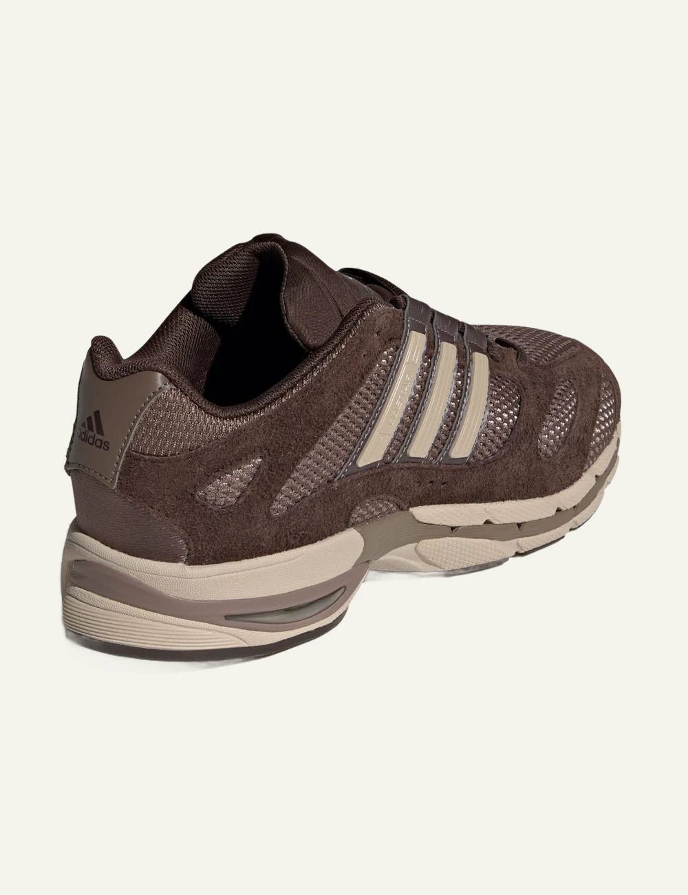 Women's adidas Originals Adistar MLD brown mesh sneakers with suede overlays, TPU 3-Stripes and ADIWEAR sole back