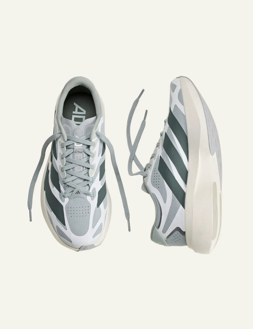 adidas Originals Adizero Evo SL EXO running shoes in Wonder Sage with Legend Ivy details sole