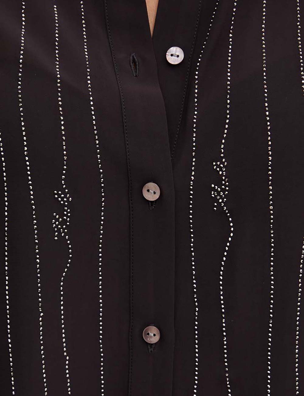 KARL LAGERFELD RHINESTONE STRIPE SHIRT KARL LAGERFELD