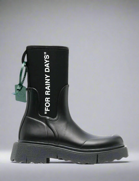 OFF WHITE SPONGE RUBBER RAINBOOT