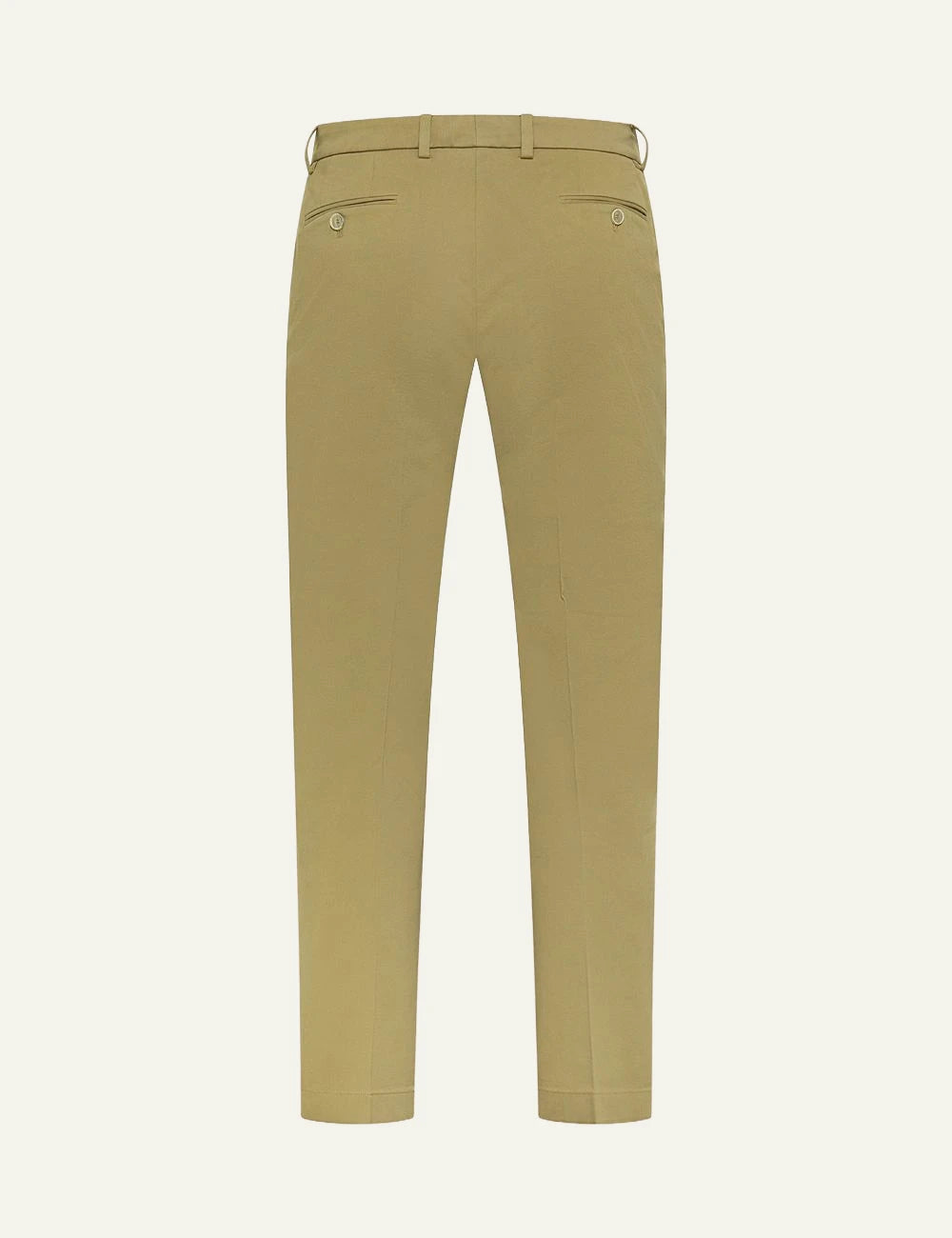 Cruna Brera beige slim fit cotton pants back view