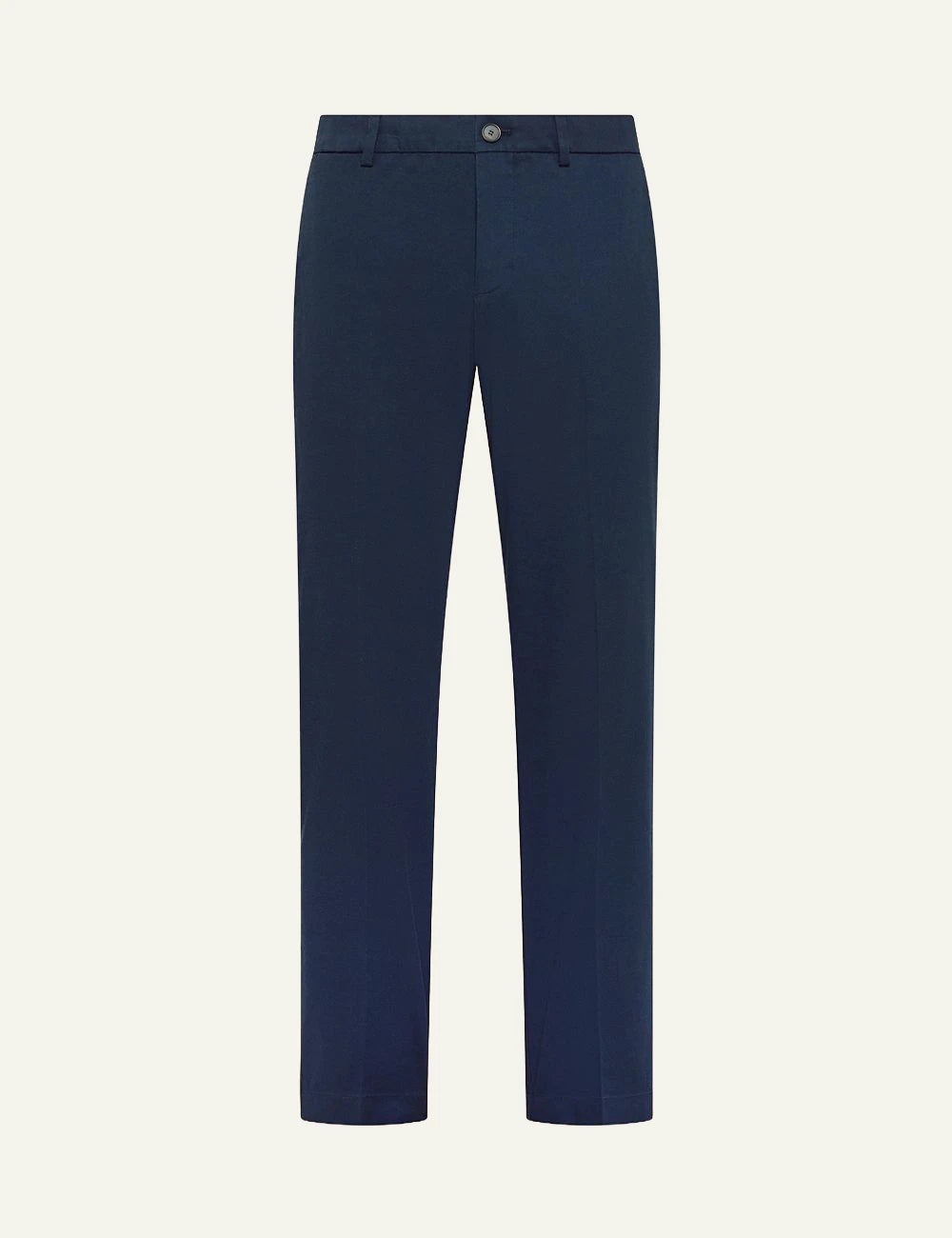 Cruna Brera navy slim fit cotton pants front view